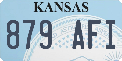 KS license plate 879AFI