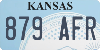 KS license plate 879AFR