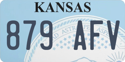 KS license plate 879AFV