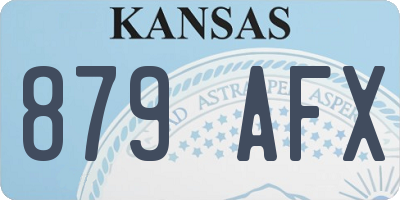 KS license plate 879AFX