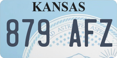 KS license plate 879AFZ