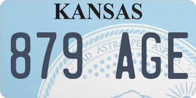 KS license plate 879AGE