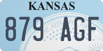 KS license plate 879AGF