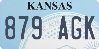 KS license plate 879AGK