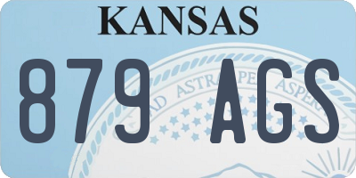 KS license plate 879AGS
