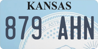 KS license plate 879AHN