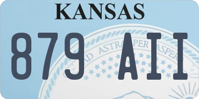 KS license plate 879AII