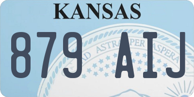 KS license plate 879AIJ
