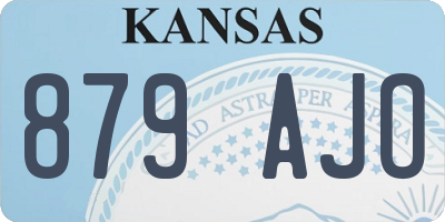 KS license plate 879AJO