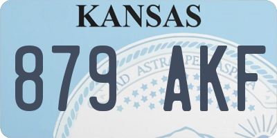 KS license plate 879AKF