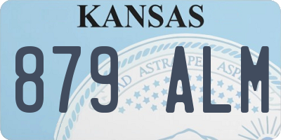 KS license plate 879ALM