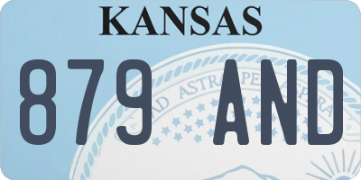 KS license plate 879AND