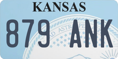 KS license plate 879ANK