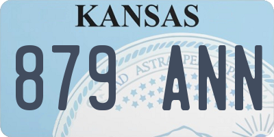 KS license plate 879ANN