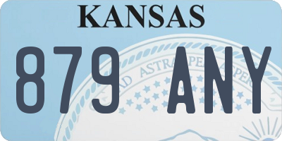 KS license plate 879ANY
