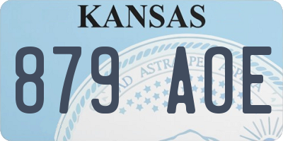 KS license plate 879AOE