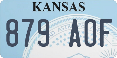 KS license plate 879AOF