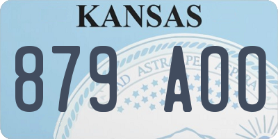 KS license plate 879AOO