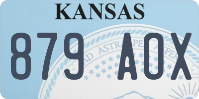 KS license plate 879AOX