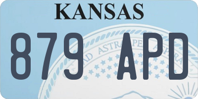 KS license plate 879APD