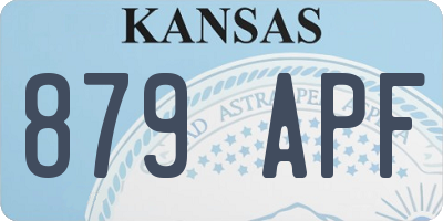 KS license plate 879APF
