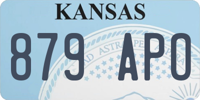 KS license plate 879APO