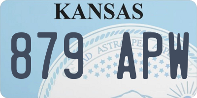 KS license plate 879APW