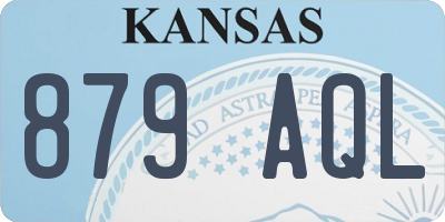 KS license plate 879AQL