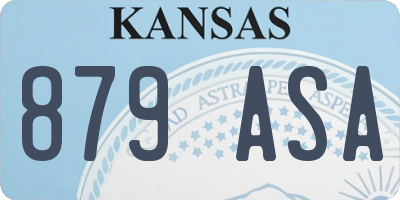 KS license plate 879ASA