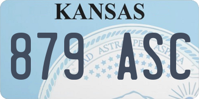 KS license plate 879ASC