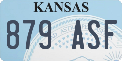 KS license plate 879ASF