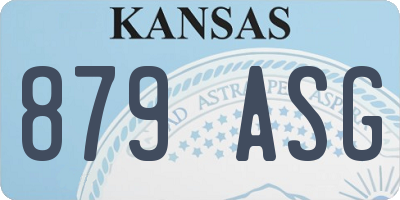 KS license plate 879ASG