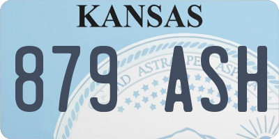 KS license plate 879ASH