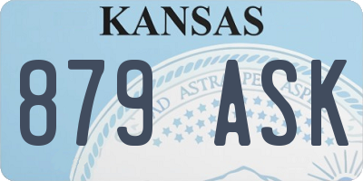 KS license plate 879ASK