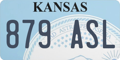 KS license plate 879ASL