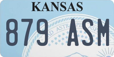 KS license plate 879ASM