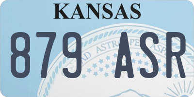 KS license plate 879ASR