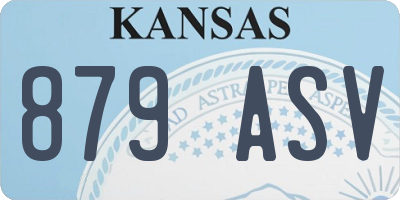 KS license plate 879ASV