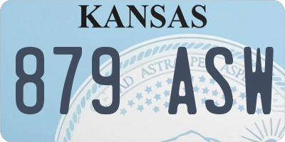 KS license plate 879ASW