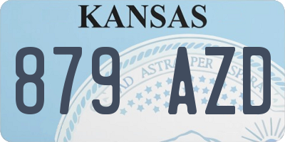 KS license plate 879AZD