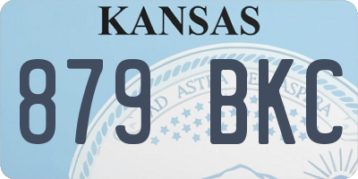 KS license plate 879BKC