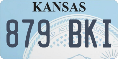 KS license plate 879BKI