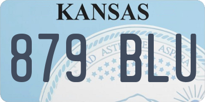 KS license plate 879BLU