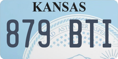 KS license plate 879BTI
