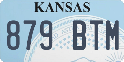 KS license plate 879BTM