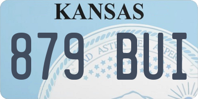 KS license plate 879BUI