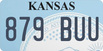 KS license plate 879BUU
