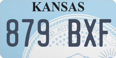 KS license plate 879BXF