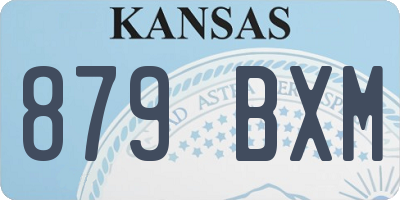 KS license plate 879BXM
