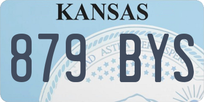 KS license plate 879BYS